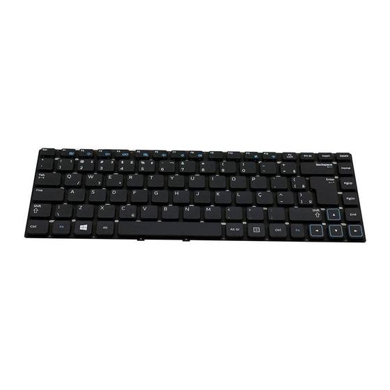 Imagem de Teclado bringIT compatível com notebook Samsung NP300E4A-AD2BR  Preto ABNT3