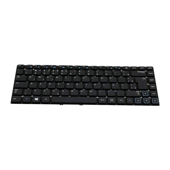 Imagem de Teclado bringIT compatível com notebook Samsung NP300E4A-BD1BR  Preto ABNT3