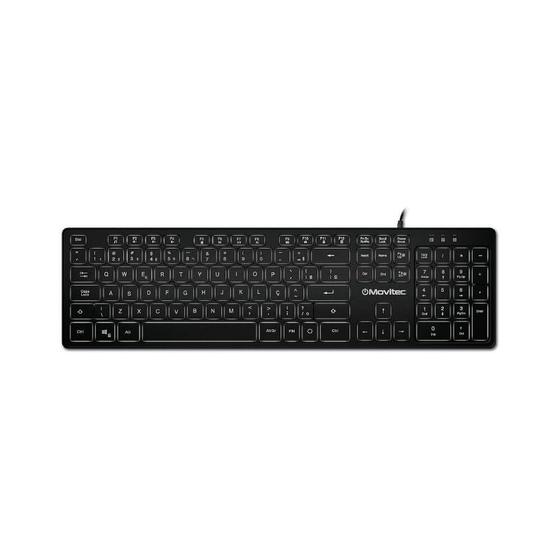 Imagem de Teclado C/ Fio Otf-02 Abnt2 Led Branco - Movitec