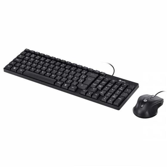 Imagem de Teclado c/mouse com fio preto cc200 vinik