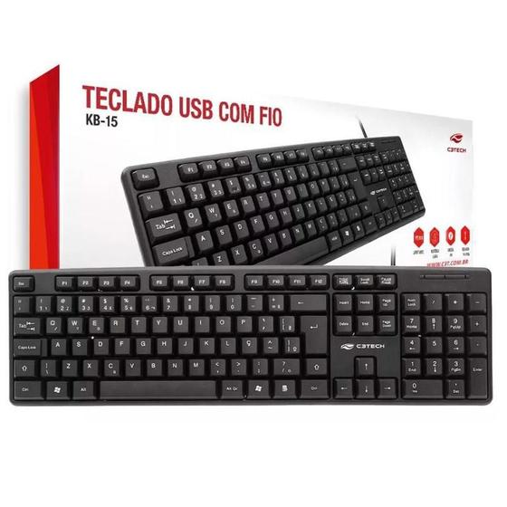 Teclado Usb Kb-15 C3 Tech