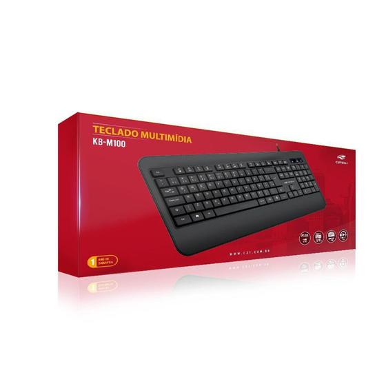 Imagem de Teclado C3tech Multimidia Usb Preto - Kb-m100bk - C3 TECH