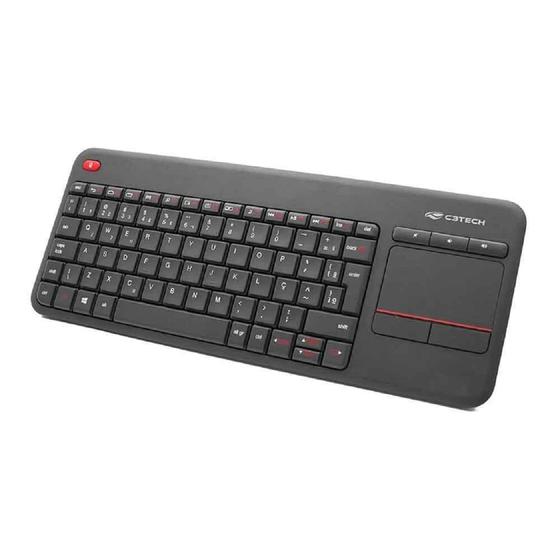 Imagem de Teclado C3tech Sem Fio Com Touchpad Preto K-WT200BK