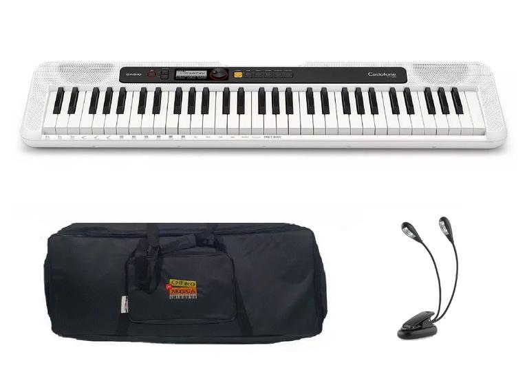 Imagem de Teclado Casio Casiotone CT-S200 WH Com Capa e Luminária Kit