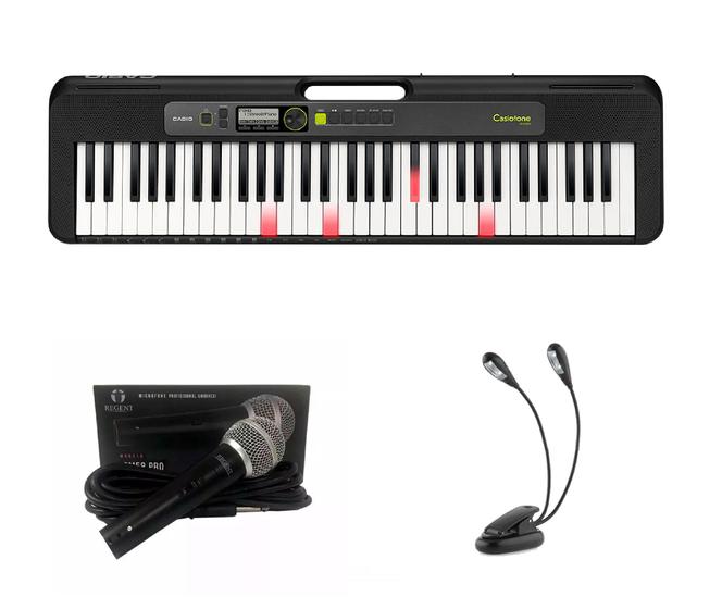 Imagem de Teclado Casio Casiotone LK-S250 Microfone e Luminária Kit