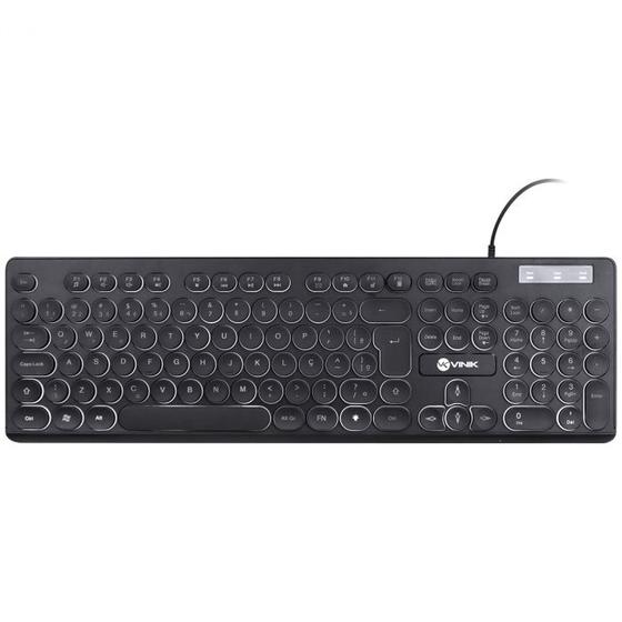 Imagem de Teclado Chocolate SLIM Multimidia Teclas Redondas LED Branco 1.8 Metros USB - TC200