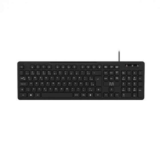 Imagem de Teclado com Fio Conexao USB Design Chocolate Cabo de 180CM Teclas Preto TC294