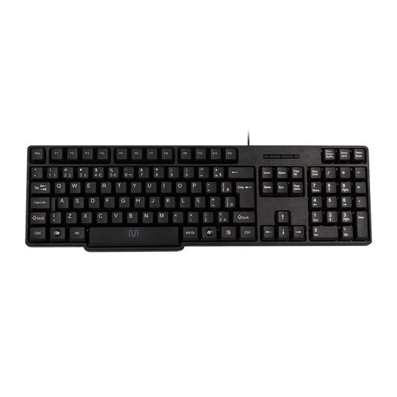 Imagem de Teclado Com Fio Conforto Conexão USB Cabo de 130cm Preto Multi (Multilaser) - TC213