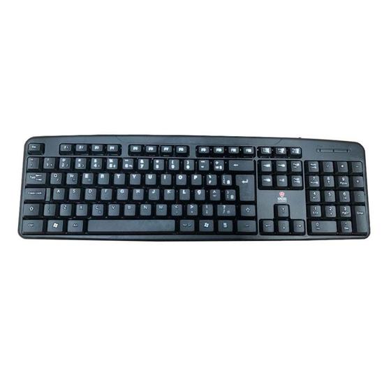 Imagem de Teclado com Fio Kross Elegance, USB, ABNT2, Preto - KE-K095V2