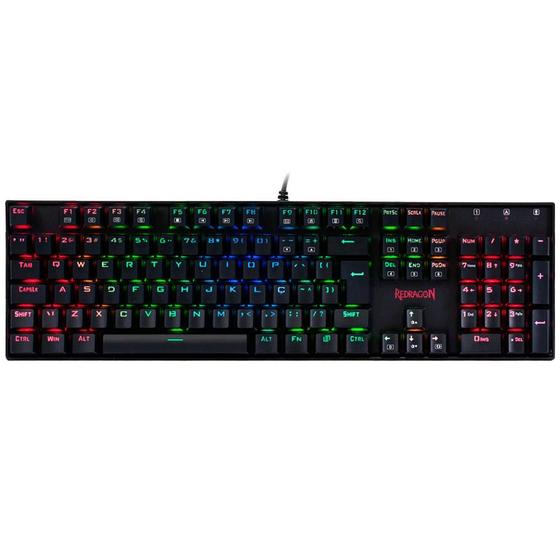 Teclado Com Fio Mecânico Redragon Mitra K551, RGB, Switch Marrom, ABNT2 K551RGB1 PTBROWN Imagem de Teclado Com Fio Mecânico Redragon Mitra K551, RGB, Switch Marrom, ABNT2 K551RGB1 PTBROWN