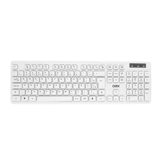 Imagem de Teclado com Fio Para Computador Notebook OEX TC304 Branco