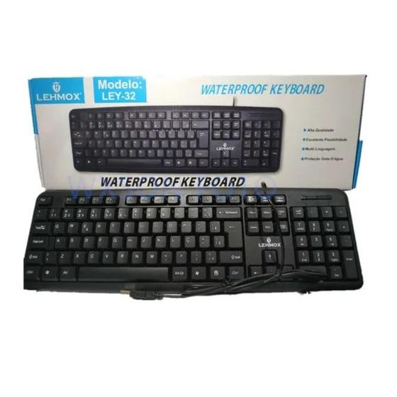 Imagem de Teclado Com Fio PC Computador USB Lehmox LEY-32