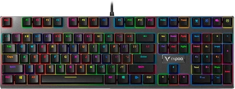 Imagem de Teclado com Fio Rapoo V700RGB Black (Ingles)