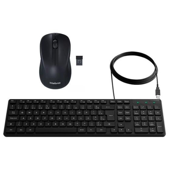 Imagem de Teclado com Fio TCI10 e Mouse sem Fio MSI50 1200DPI - Intelbras