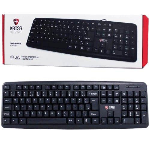 Imagem de Teclado Com Fio Usb Kross Elegance 104 Teclas ABNT2 - KE-K095V2 Preto