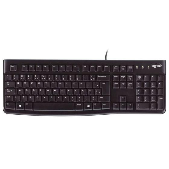 Teclado com fio USB Logitech K120 Preto Menor preço em Teclado com fio USB Logitech K120 Preto