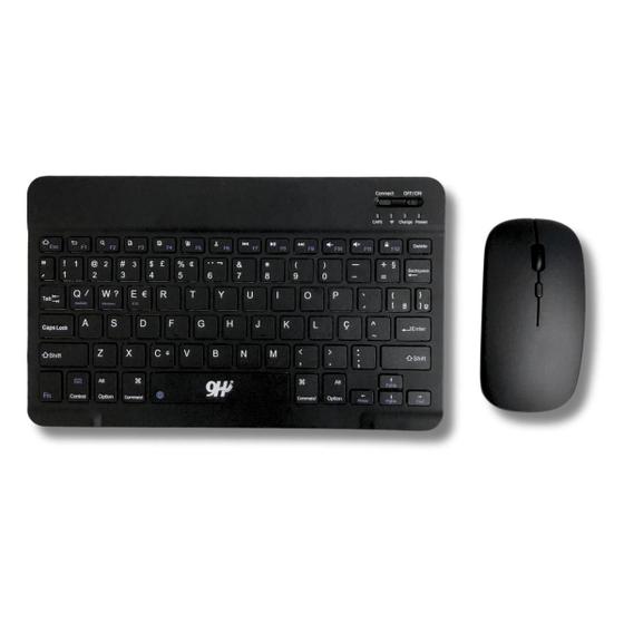 Imagem de Teclado Com Mouse Recarregável Bluetooth Sem Fio Coloridos Wireless