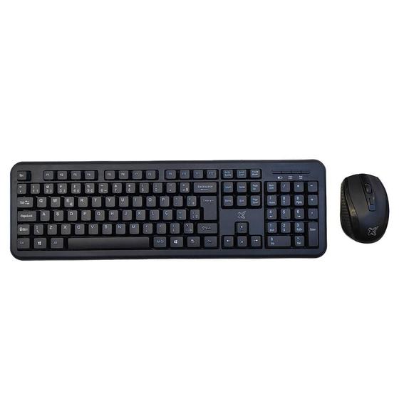 Imagem de Teclado com Mouse sem Fio Exagon Maxprint Preto