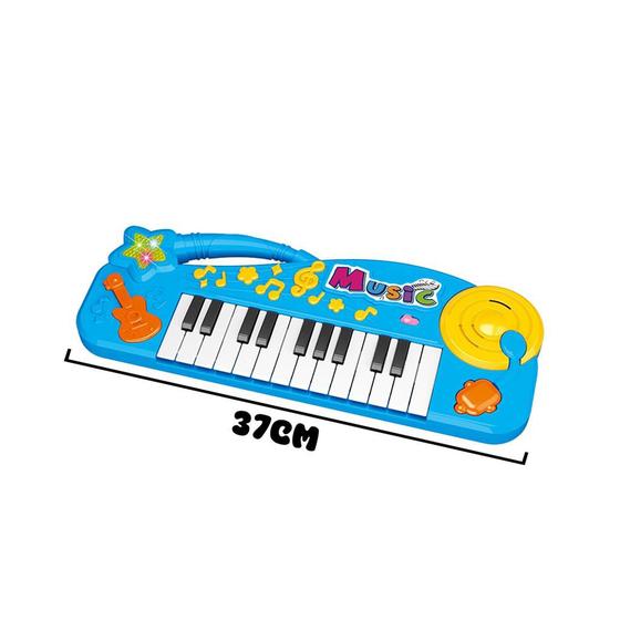 Imagem de Teclado Com Som E Luz Para Bebês Didático Piano Educativo - Dm Toys