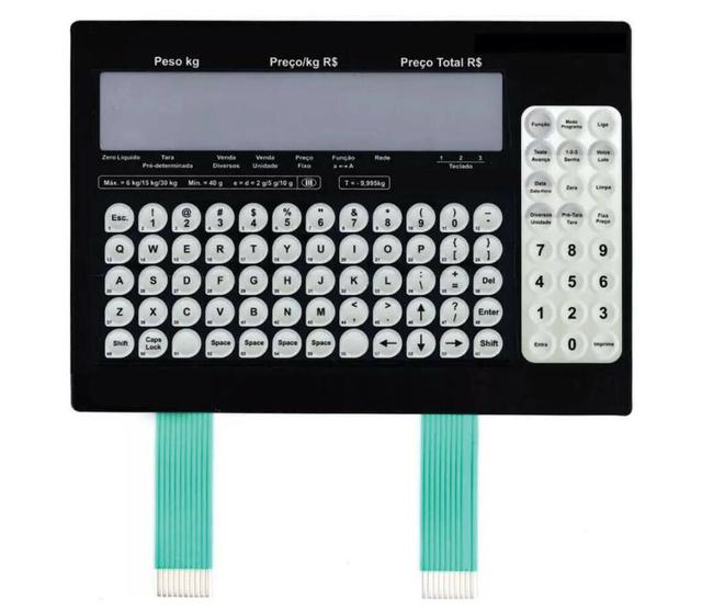 Imagem de Teclado compativel balança toledo prix 5 e 6 - 30kg - preta