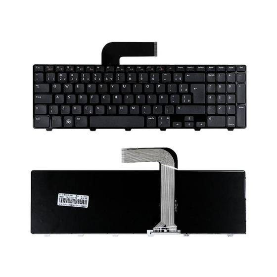 Imagem de Teclado Compatível Com 15r N5110 Br Com Ç Preto Novo