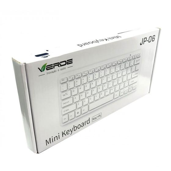 Imagem de Teclado Computador Mini Usb Mini Keyboard Pc Original Branco