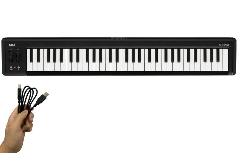 Teclado Controlador Korg Microkey2 MIDI USB 5/8 61 Teclas Sensíveis Preto Menor preço em Teclado Controlador Korg Microkey2 MIDI USB 5/8 61 Teclas Sensíveis Preto