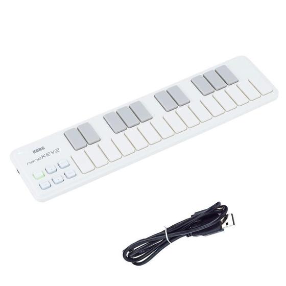 Imagem de Teclado Controlador Korg Nanokey 2 USB MIDI Branco