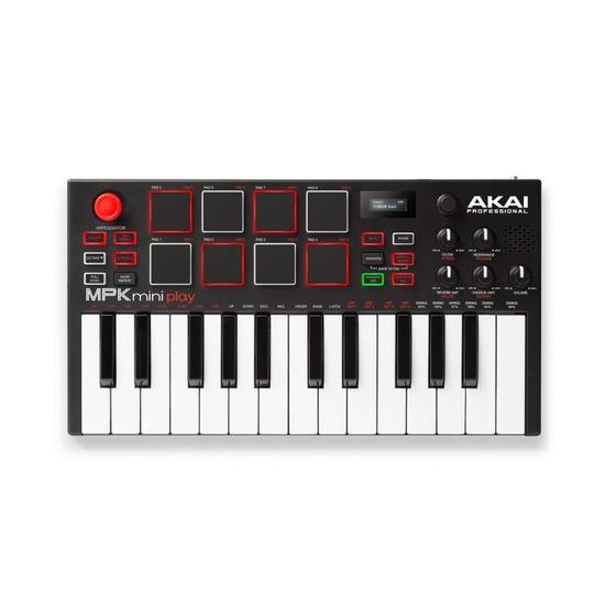 Imagem de Teclado Controlador Midi Akai Mpk Mini Play 25 Teclas 8 Pads