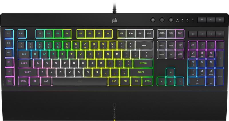 Imagem de Teclado Corsair K55 RGB PRO XT QWERTY com layout americano - preto