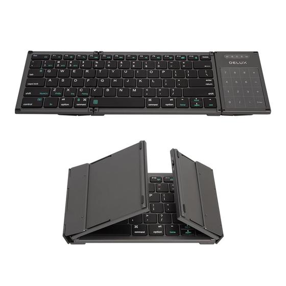 Imagem de Teclado dobrável DeLux Full Size 78 teclas Bluetooth KF17