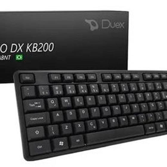 Imagem de Teclado Duex dx KB200, USB 2.0, Layout ABNT2, Preto