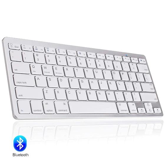 Imagem de Teclado E Mouse Bluetooth Branco + Suporte P/ Tablet SM Galaxy Tab A8 T290/ T295