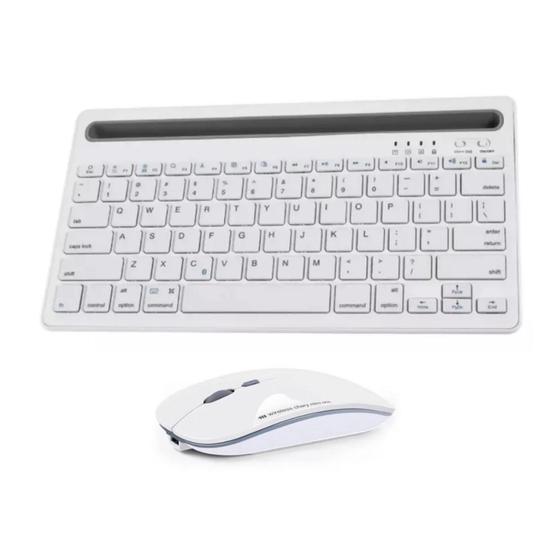 Imagem de Teclado e Mouse Bluetooth Recarregável Com Suporte Para Tablet Galaxy S8 Ultra