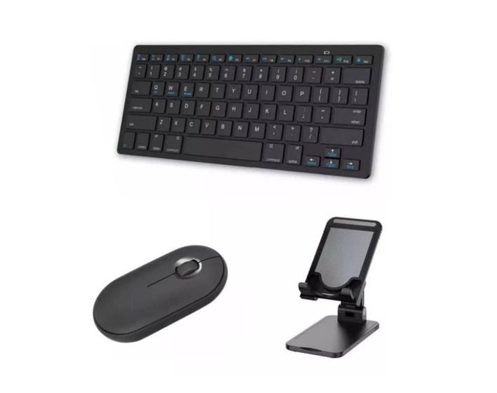 Imagem de Teclado E Mouse Bluetooth + Suporte P/ Tab Galaxy S6 Lite