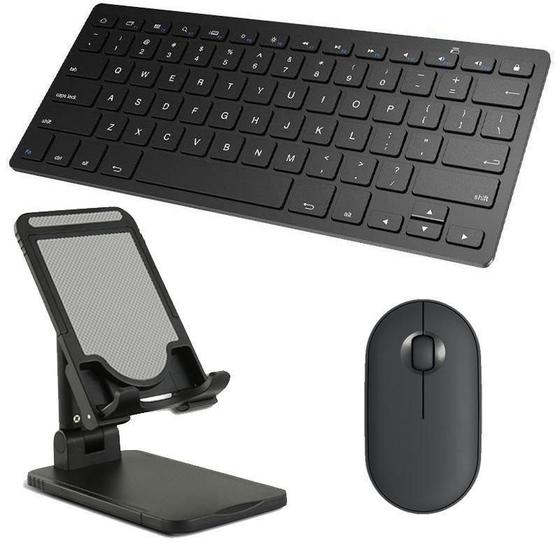 Imagem de Teclado E Mouse Bluetooth, Suporte Para Tablet 10.2 Preto Homologação: 136132205567