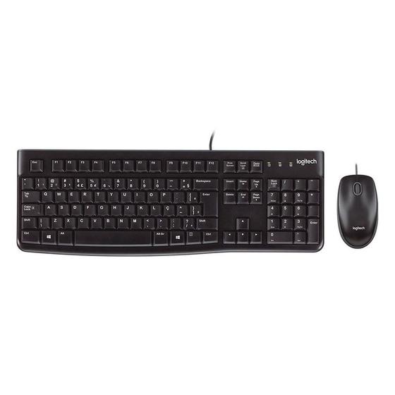 Imagem de Teclado e Mouse com fio USB Logitech MK120 1000 dpi, Durável e Resistente ABNT2 - Logitech 