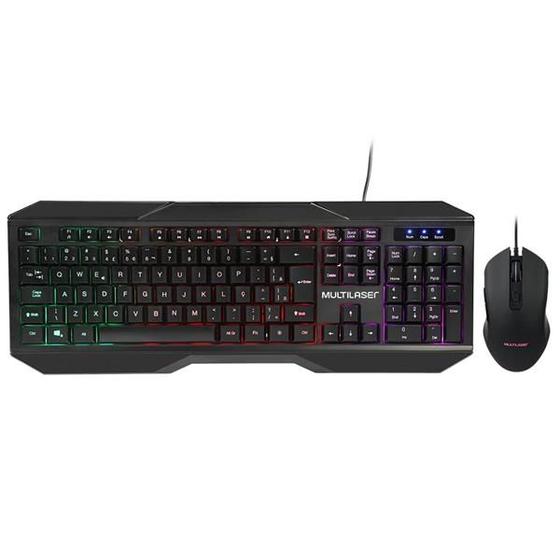 Imagem de Teclado E Mouse Gamer 2400dpi Com Fio Led Multilaser - Tc239