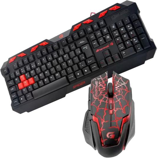 Teclado E Mouse Gamer Custo Beneficio Spider Led Red 3200dpi - Fortrek -  Kit Teclado e Mouse - Magazine Luiza