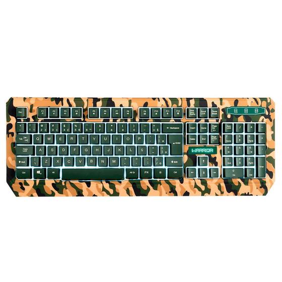 Imagem de Teclado e Mouse Gamer Multilaser Warrior Kyler TC249