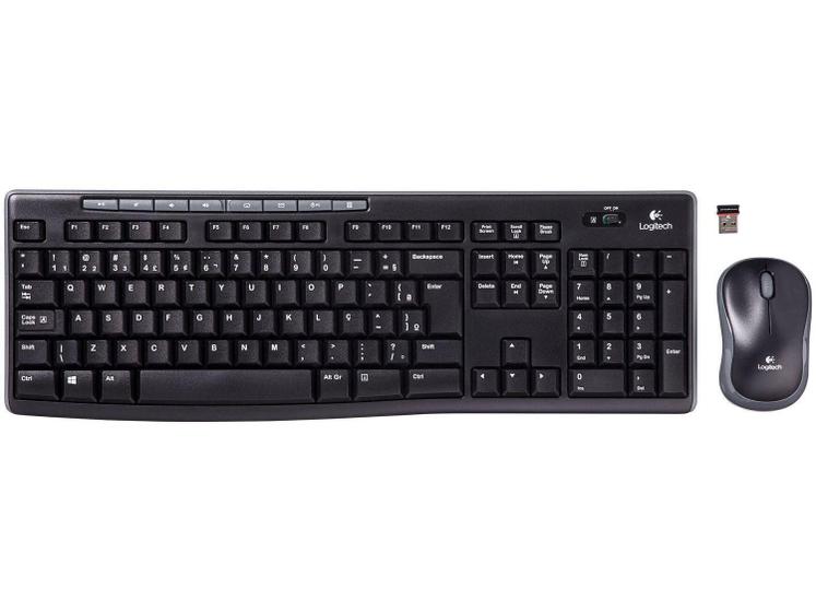 Imagem de Teclado e mouse Logitech Wireless multimídia MK270 Preto