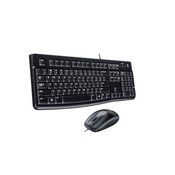 Imagem de Teclado e mouse mk120 logitech preto desktop 920-004429