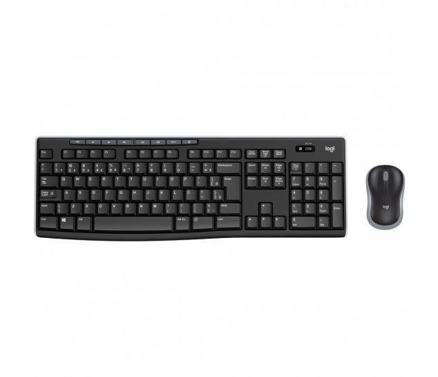 Imagem de Teclado e mouse mk270 sem fio abnt2 preto - logitech