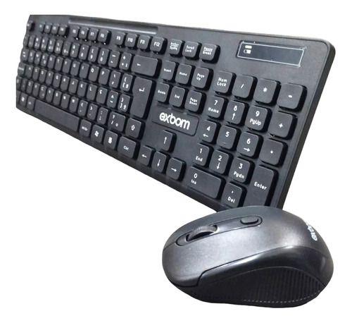 Imagem de Teclado E Mouse Óptico Sem Fio 2.4ghz Combo Abnt2 Usb 