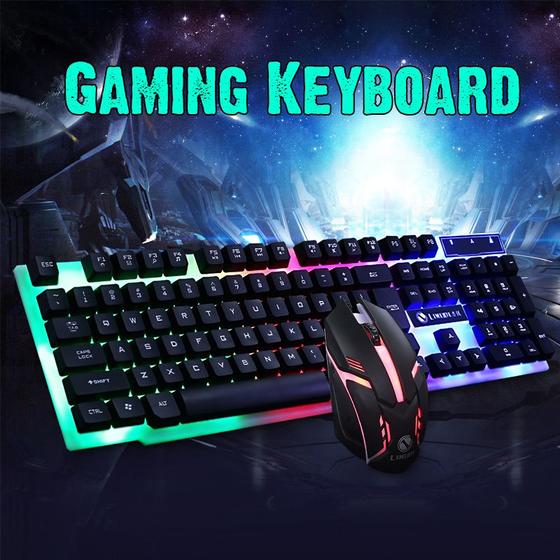 Imagem de Teclado e mouse para jogos GTX300, 104 teclas, luz de fundo RGB