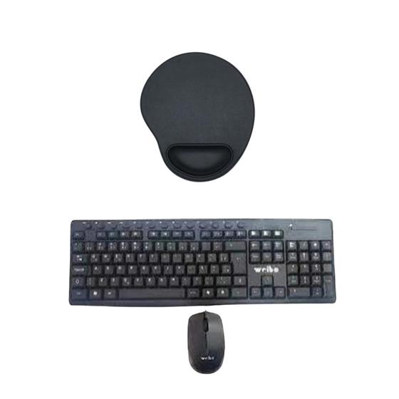 Imagem de Teclado e Mouse S/ Fio Wireless + Mouse Pad Para Notebook Samsung Book i5