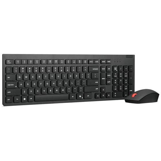 Teclado e mouse sem fio Lenovo Essential Português (Brasil) (pilhas não inclusas) - 4X31R64458 Imagem de Teclado e mouse sem fio Lenovo Essential Português (Brasil) (pilhas não inclusas) - 4X31R64458