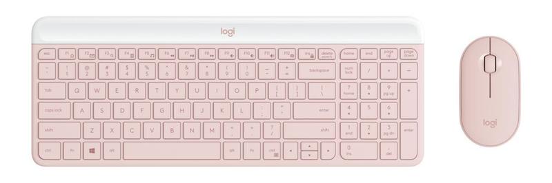 Imagem de Teclado e Mouse sem fio Logitech MK470 Rosa Slim 920-011313