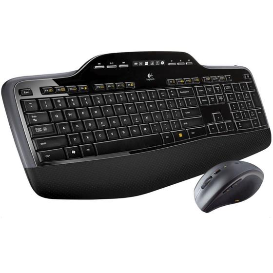 Kit Teclado e Mouse Wireless Óptico Led 1000 Dpis Mk710 920-002416 Logitech