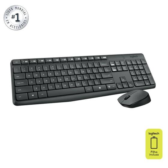 Imagem de Teclado e mouse sem fio MK235 Logitech